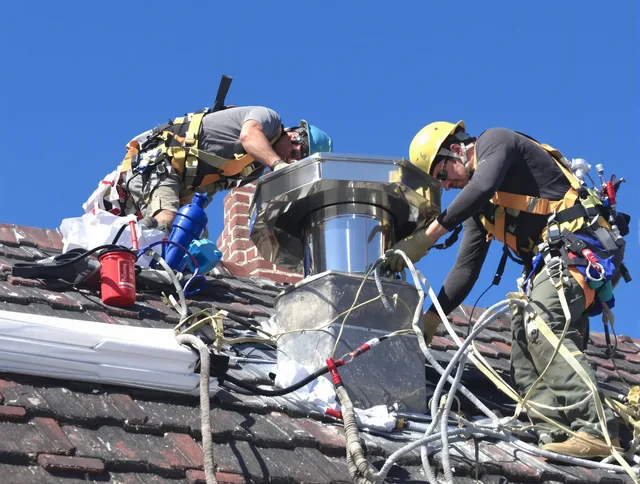 Protective chimney cap installed by Darien Chimney Sweep in Darien, CT