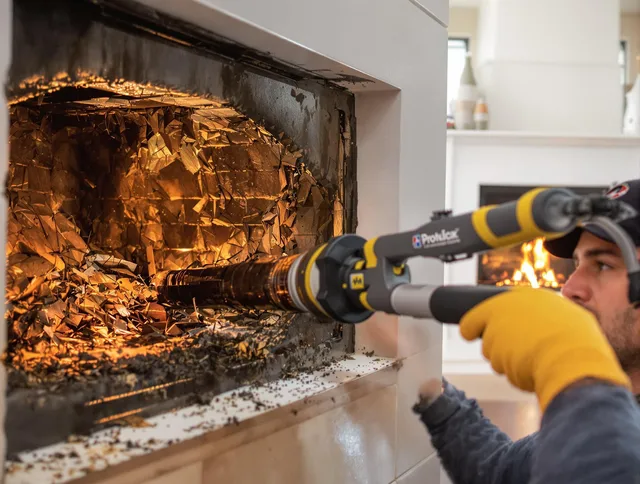 Professional chimney cleaning by Darien Chimney Sweep in Darien, CT