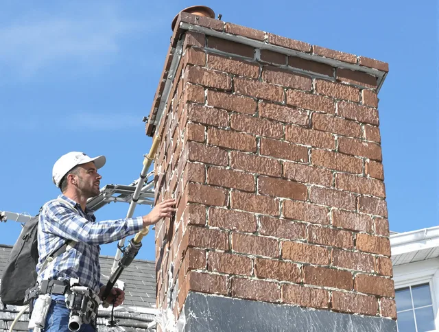Brickwork for a chimney rebuild by Darien Chimney Sweep in Darien, CT