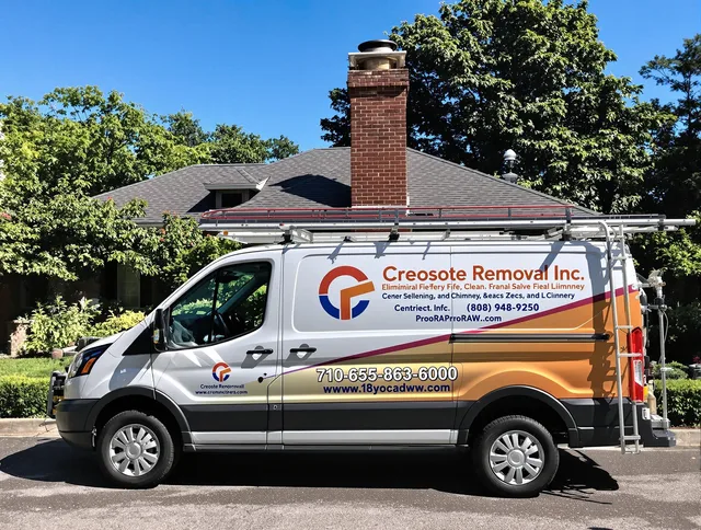 Darien Chimney Sweep technician removing creosote safely in Darien, CT
