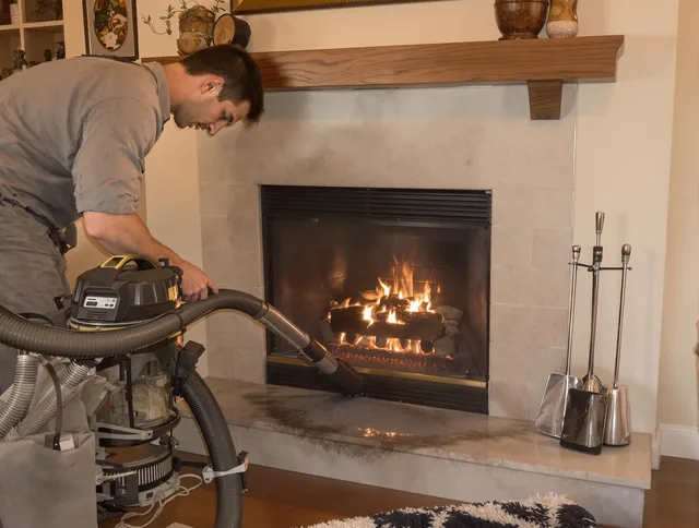 Routine fireplace upkeep by Darien Chimney Sweep in Darien, CT
