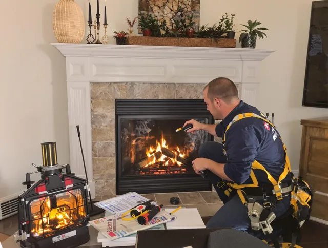 Safety-focused fireplace inspection by Darien Chimney Sweep in Darien, CT